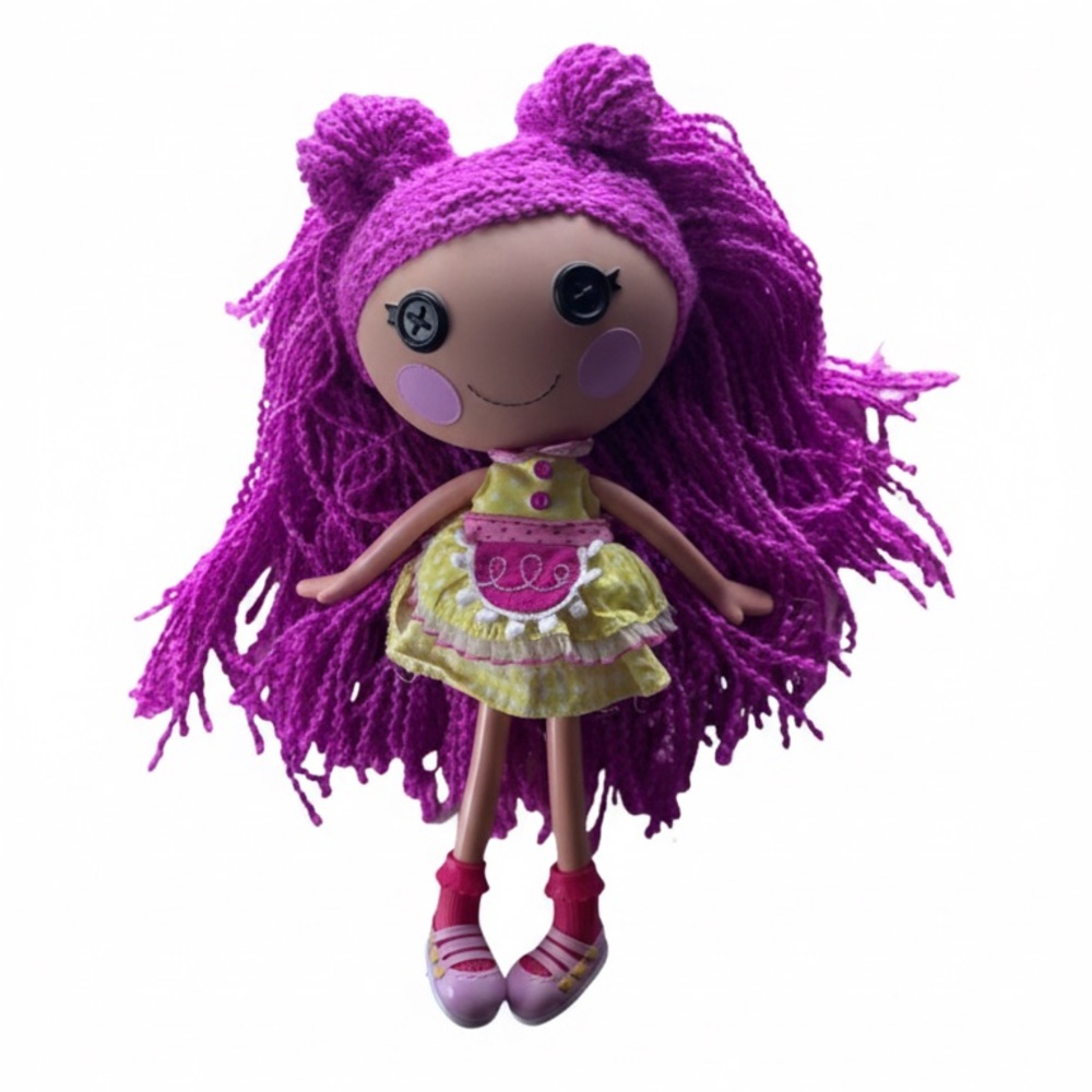 Lalaloopsy Loopy Hair Crumbs Sugar Cookie Doll Pink Purple Yarn Hair 13”